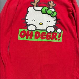 (BUNDLE 7 for $10) Hello Kitty Red and Green Long Sleeve Tee